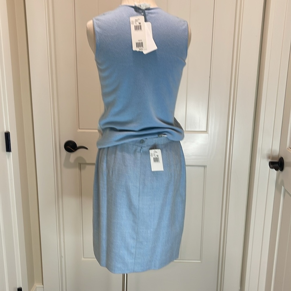 NWT ESCADA Suit Sequins Blue Twin Set Cami Size 38 Cardigan Sz 40 Skirt Sz 42 - Picture 10 of 17